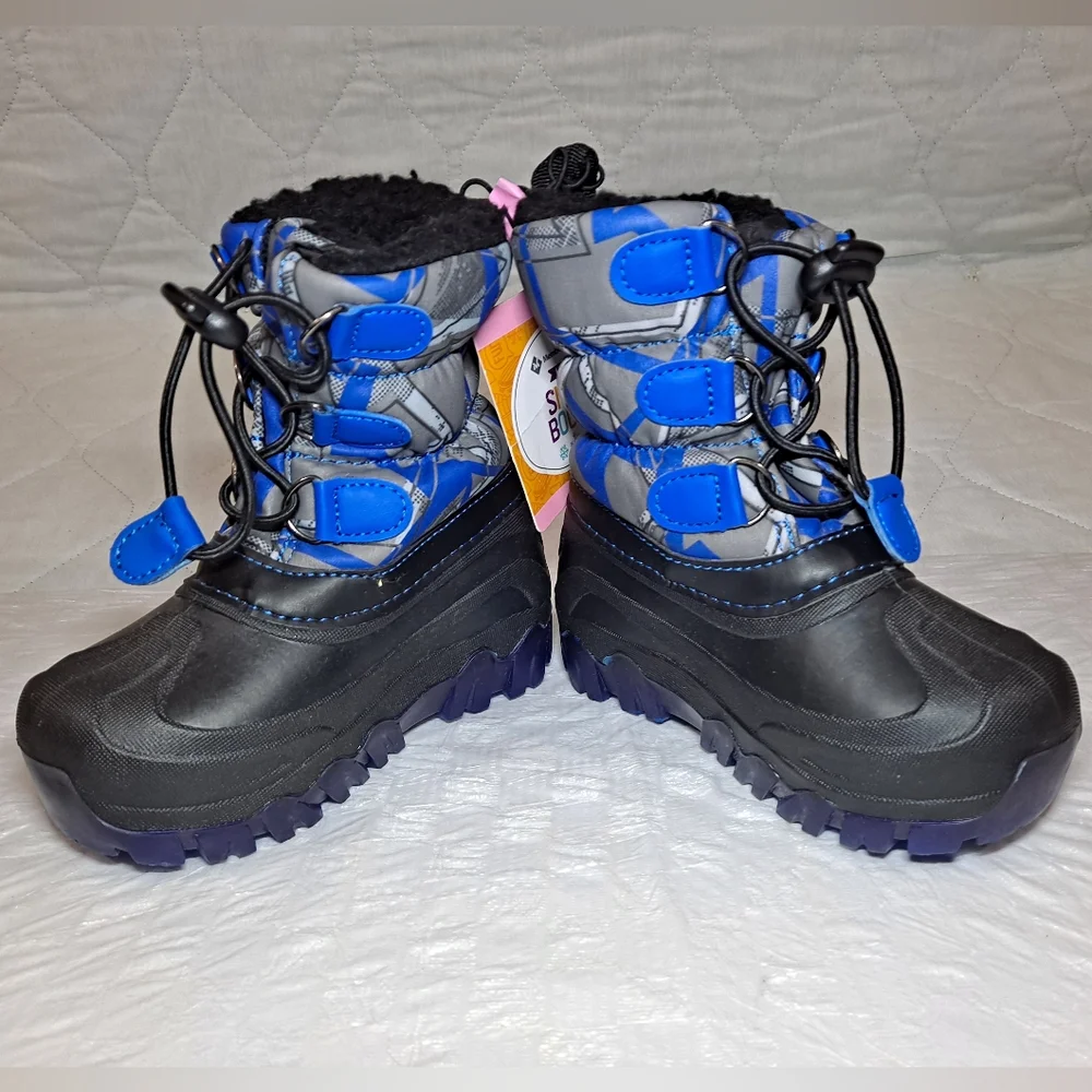 Members Mark Kid's Snow Boots Size 7/8 Blue/Black -10° Rating 